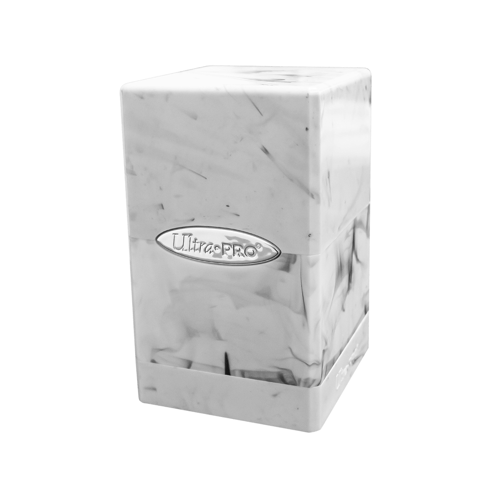 Marble SATIN® Tower DECK BOX® - Black / White