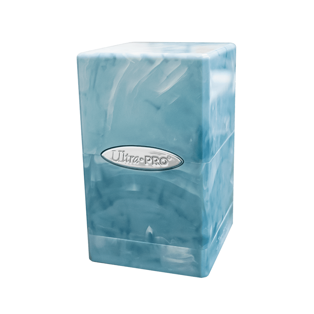 Marble SATIN® Tower DECK BOX® - Light Blue / White