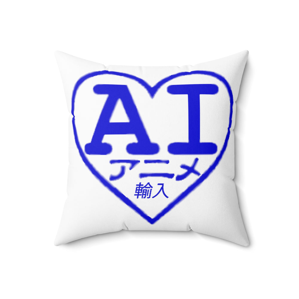 2001 Anime Imports Logo Blue & Japan Spun Polyester Square Pillow