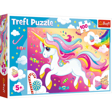 Trefl Red 100 Piece Kids Puzzle - Beautiful Unicorn