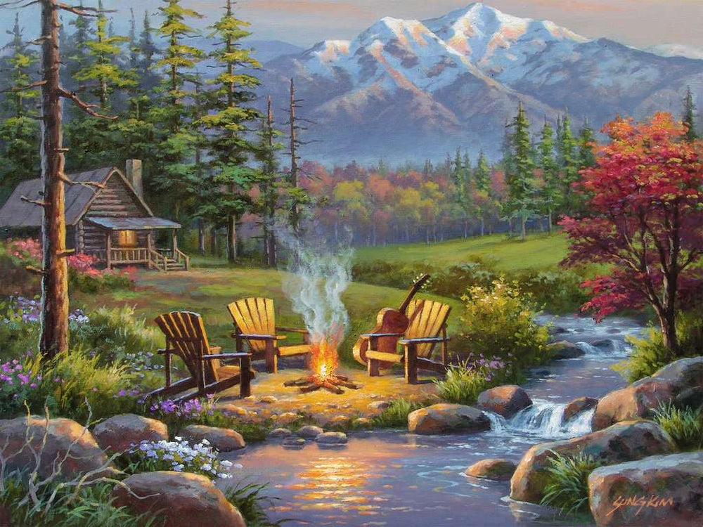 Puzzle: Large Format - Riverside  Livingroom (ONLINE ORDER ONLY)