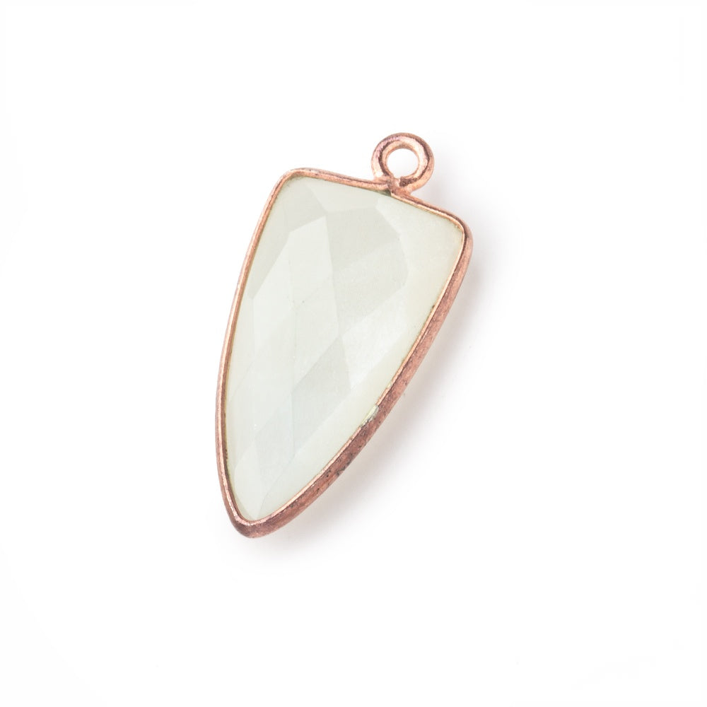21x10mm Rose Gold Bezel White Moonstone Point Pendant 1 piece (ONLINE ORDER ONLY)