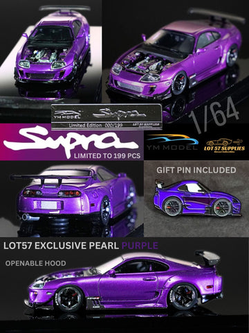 YM Model X LOT 57 Exclusive Toyota Supra JZA80 Limited to 199 Pcs + Bonus Gift Custom Pin 1:64 (ONLINE ORDER ONLY)
