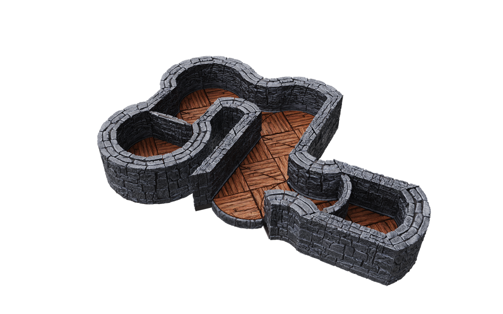 WarLock Tiles: Expansion Pack - 1 in. Dungeon Angles & Curves (ONLINE ORDER ONLY)