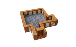 WarLock Tiles: Expansion Pack - 1 in. Town & Village Straight Walls (ONLINE ORDER ONLY)