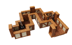 WarLock Tiles: Expansion Pack - 1 in. Town & Village Straight Walls (ONLINE ORDER ONLY)