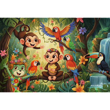 Trefl Kids Treflik Family - Monkeys and Friends 100 Piece Puzzle (ONLINE ORDER ONLY)