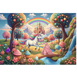 Trefl Kids Inspired By Fantasy Unicorn in Candyland 100 Piece Kids Puzzle (ONLINE ORDER ONLY)