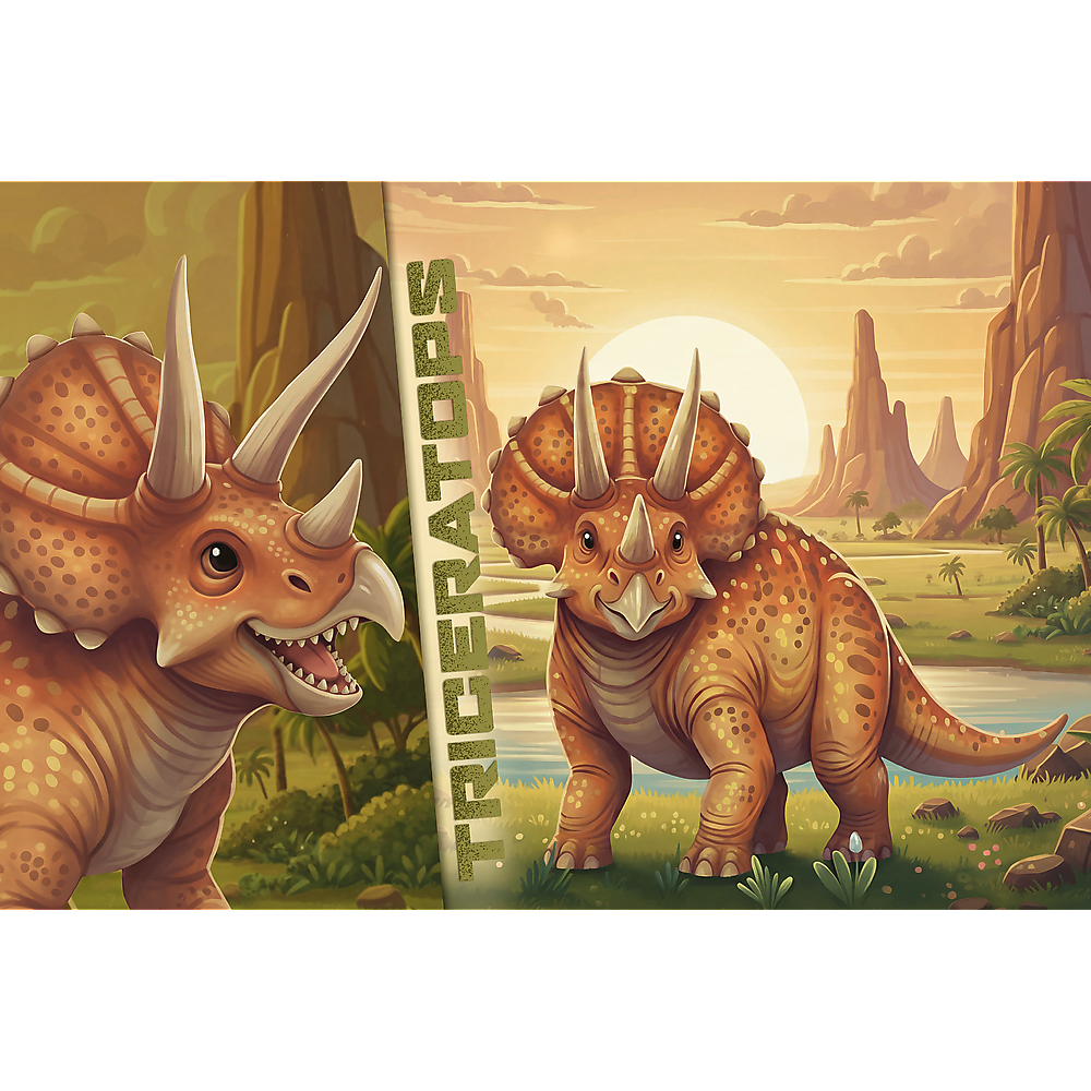Trefl Kids Treflik Family - Inspired By Nature Triceratops 100 Piece Puzzle (ONLINE ORDER ONLY)