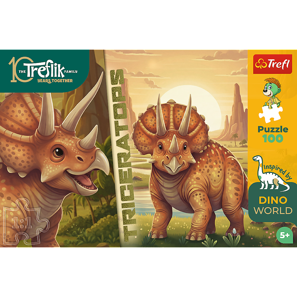 Trefl Kids Treflik Family - Inspired By Nature Triceratops 100 Piece Puzzle (ONLINE ORDER ONLY)