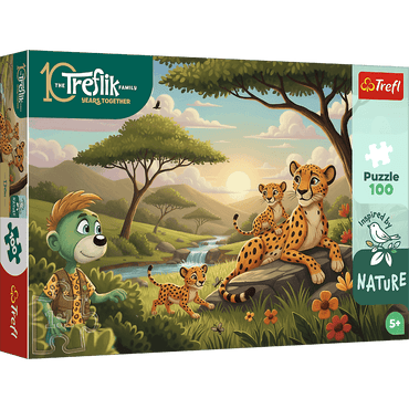 Trefl Kids Inspired By Nature Cheetahs 100 Piece Kids Puzzle