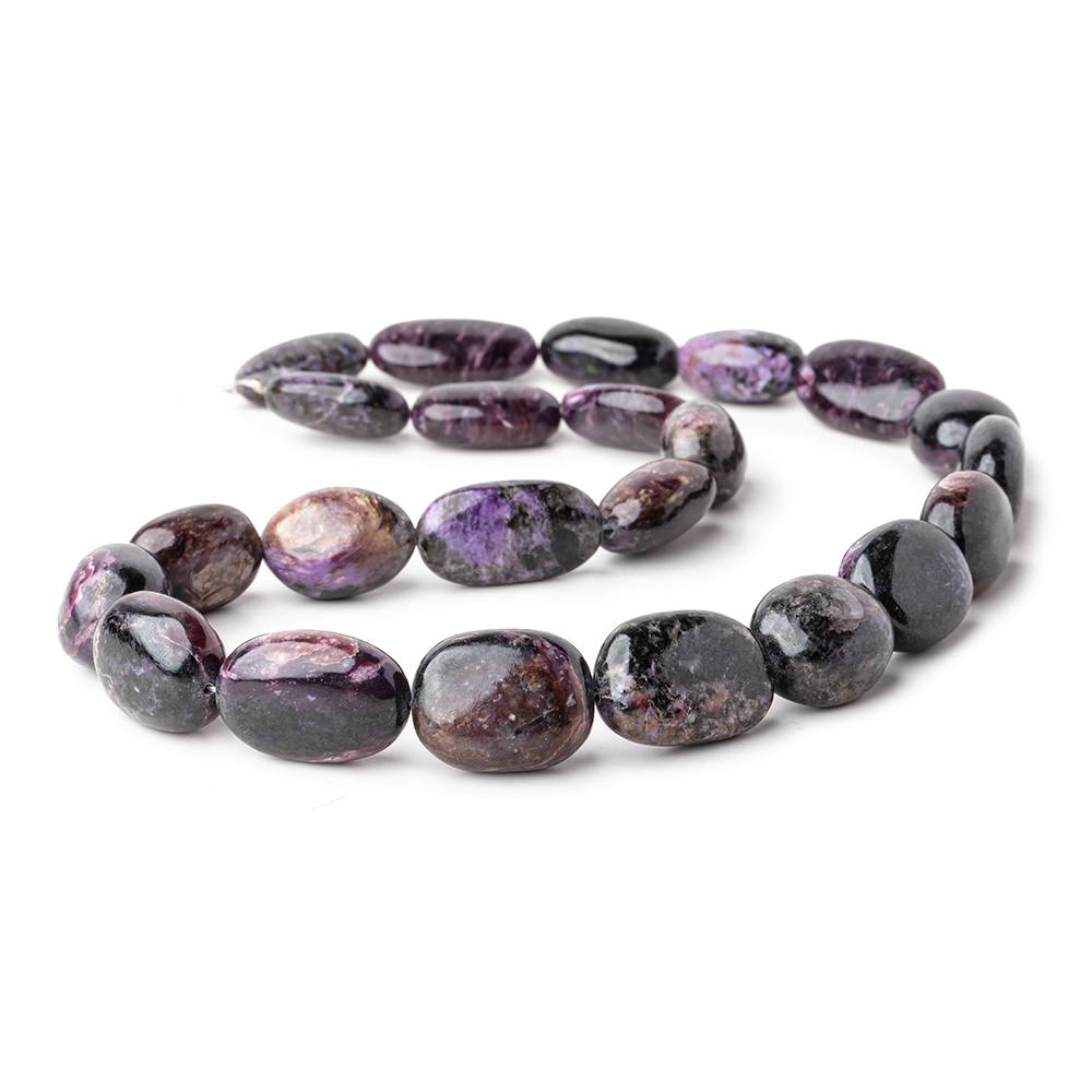 16.5x11.5-22x15mm Charoite Plain Nugget Beads 17.5 inch 23 pieces (ONLINE ORDER ONLY)