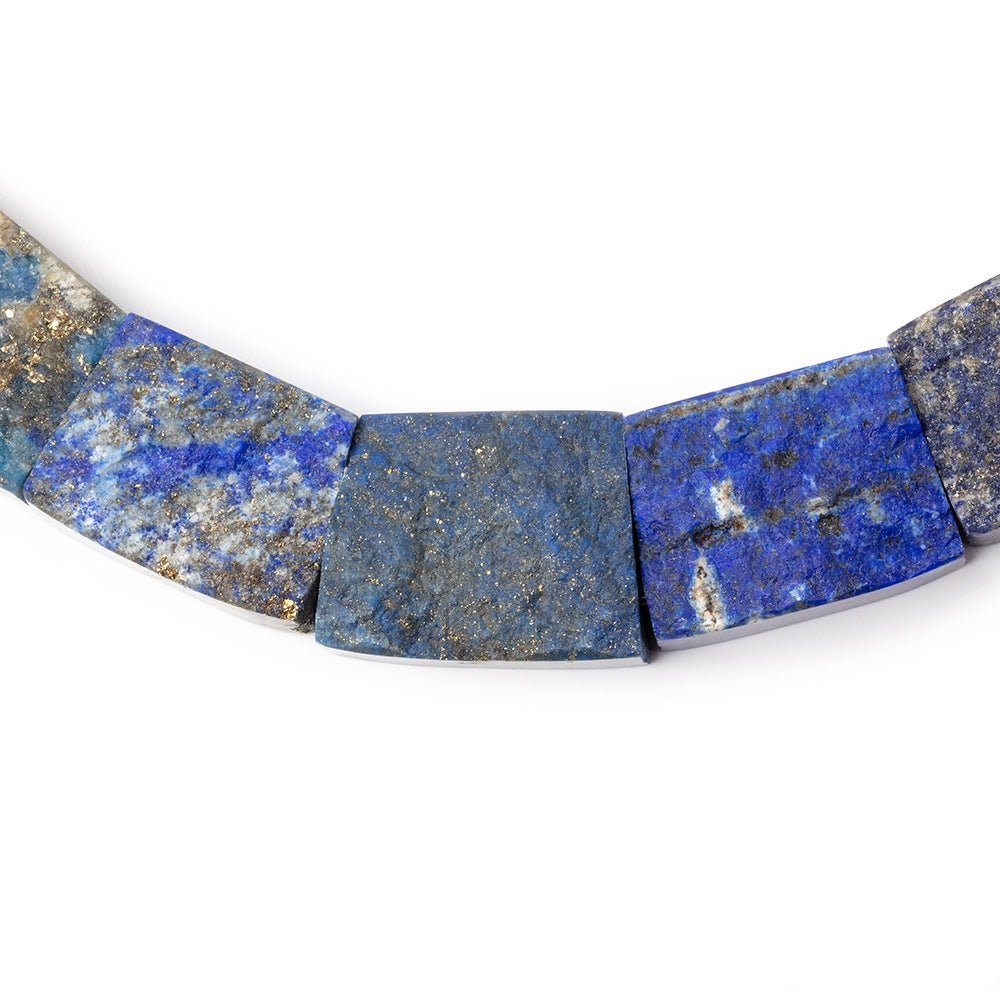 16.5x13-24x20mm Matte Lapis Lazuli Fancy Shape Collar 25 beads (ONLINE ORDER ONLY)