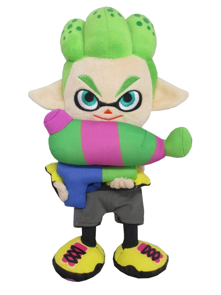Splatoon 2 INKLING BOY NEON GREEN 9" PLUSH sp27