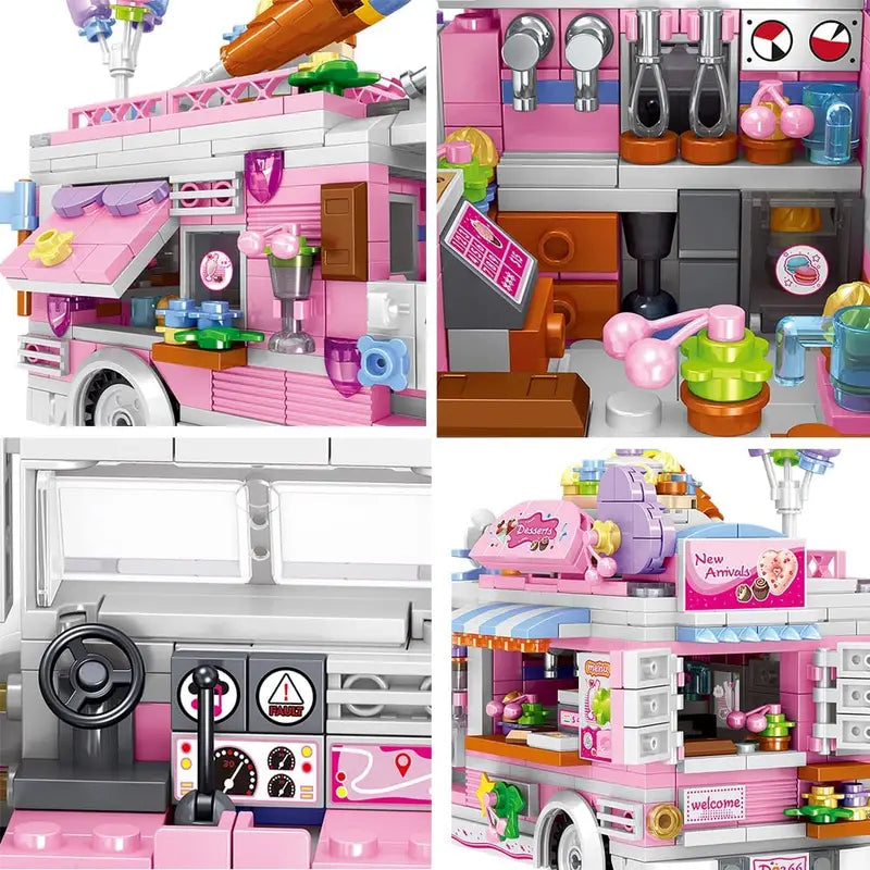 Dessert Trolley Building Block toys Minifigures Food Trucks Fun for All over 500 Pieces (ONLINE ORDER ONLY)