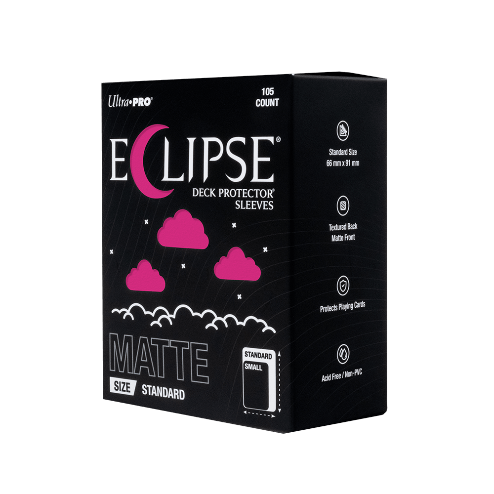 ECLIPSE® Matte Standard DECK PROTECTOR® Sleeves: Hot Pink - 105ct (ONLINE ORDER ONLY)