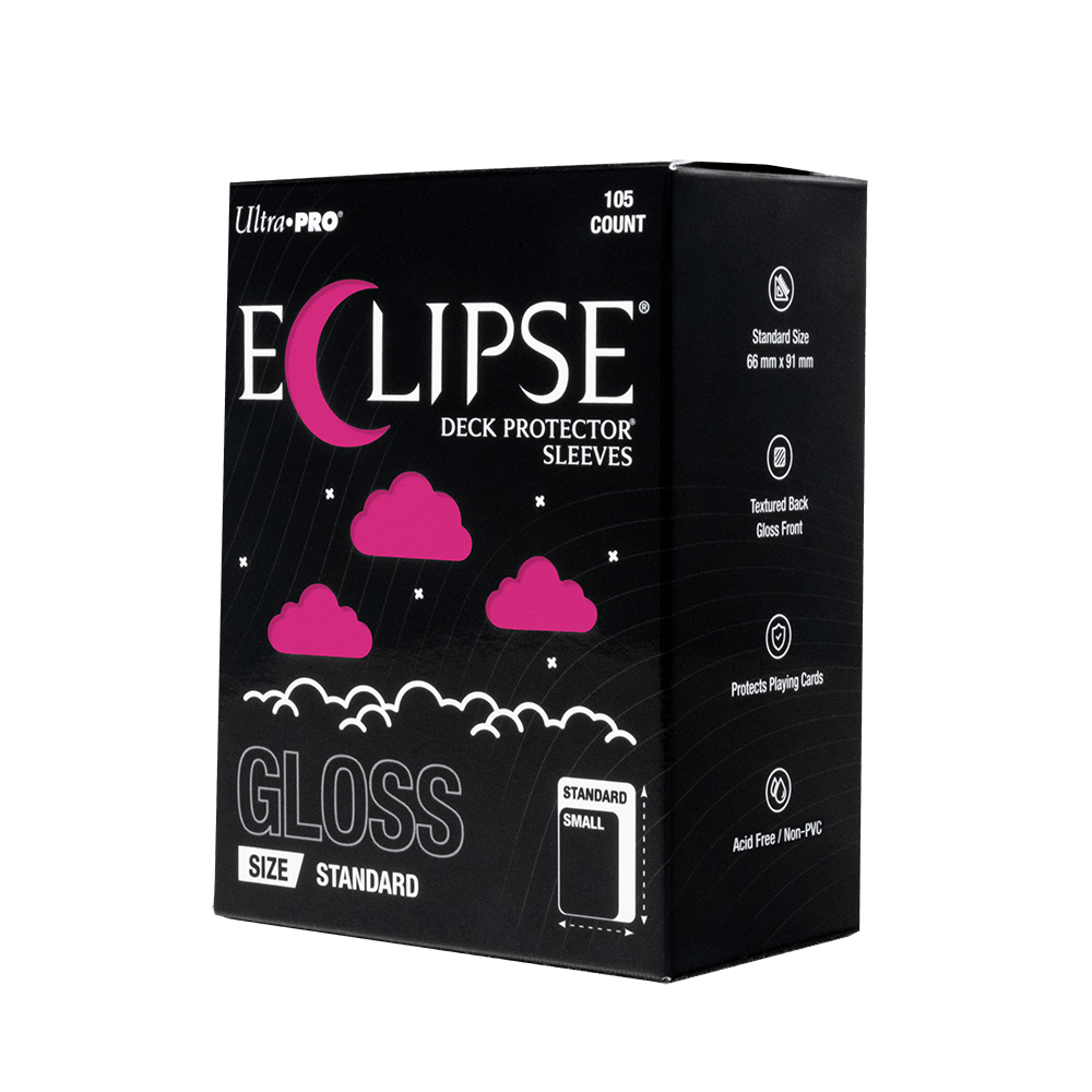 ECLIPSE® Gloss Standard DECK PROTECTOR® Sleeves: Hot Pink - 105ct (ONLINE ORDER ONLY)