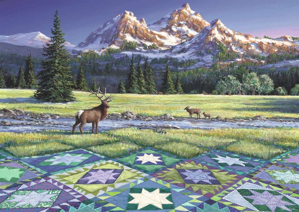 Puzzle: Large Format - Mountain Quiltscape (ONLINE ORDER ONLY)