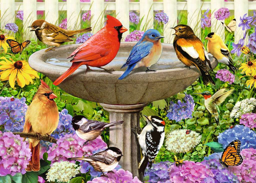 Puzzle: Large Format - At the Birdbath (ONLINE ORDER ONLY)