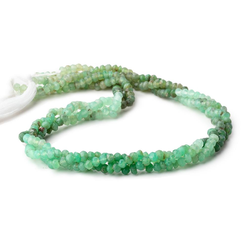 3.5-4mm Chrysoprase Faceted Rondelle Beads 13 inch 125 pieces (ONLINE ORDER ONLY)