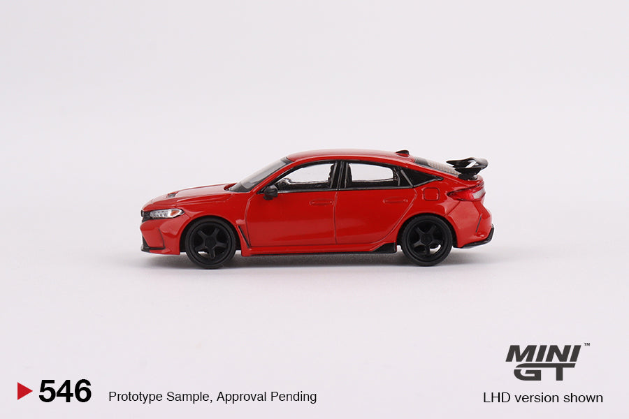 Mini-GT Honda Civic Type R Rallye Red 2023 W/ Advan GT Wheel #546 1:64 MGT00546 (ONLINE ORDER ONLY)