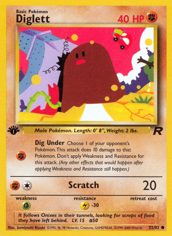 Diglett (52/82) [Team Rocket 1st Edition] (Online Only)