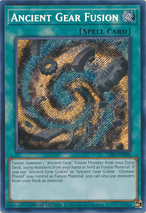 Ancient Gear Fusion [LDS1-EN090] Secret Rare (ONLINE ORDER ONLY)