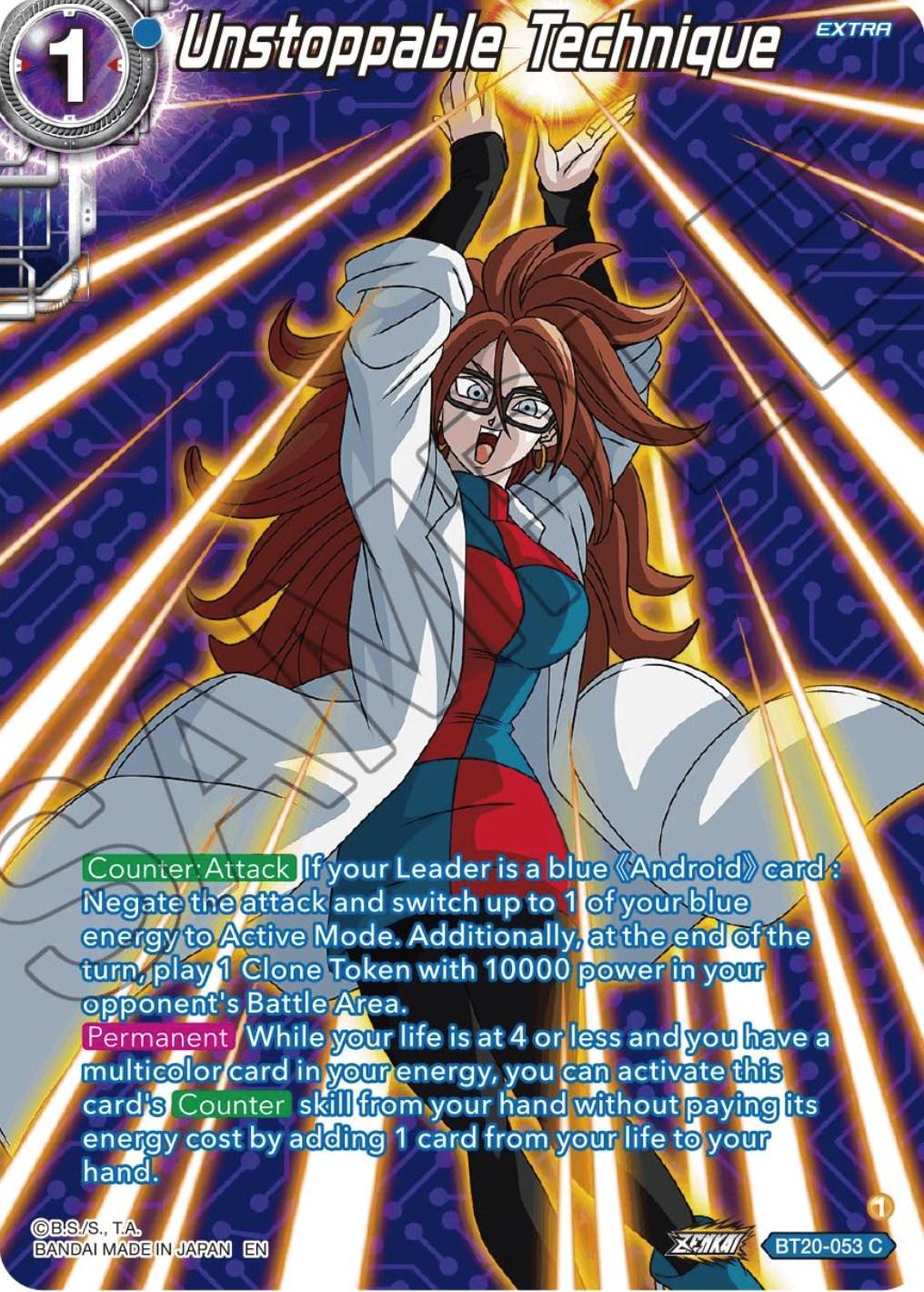 Unstoppable Technique (Silver Foil) (BT20-053) [Power Absorbed] (ONLINE ORDER ONLY)