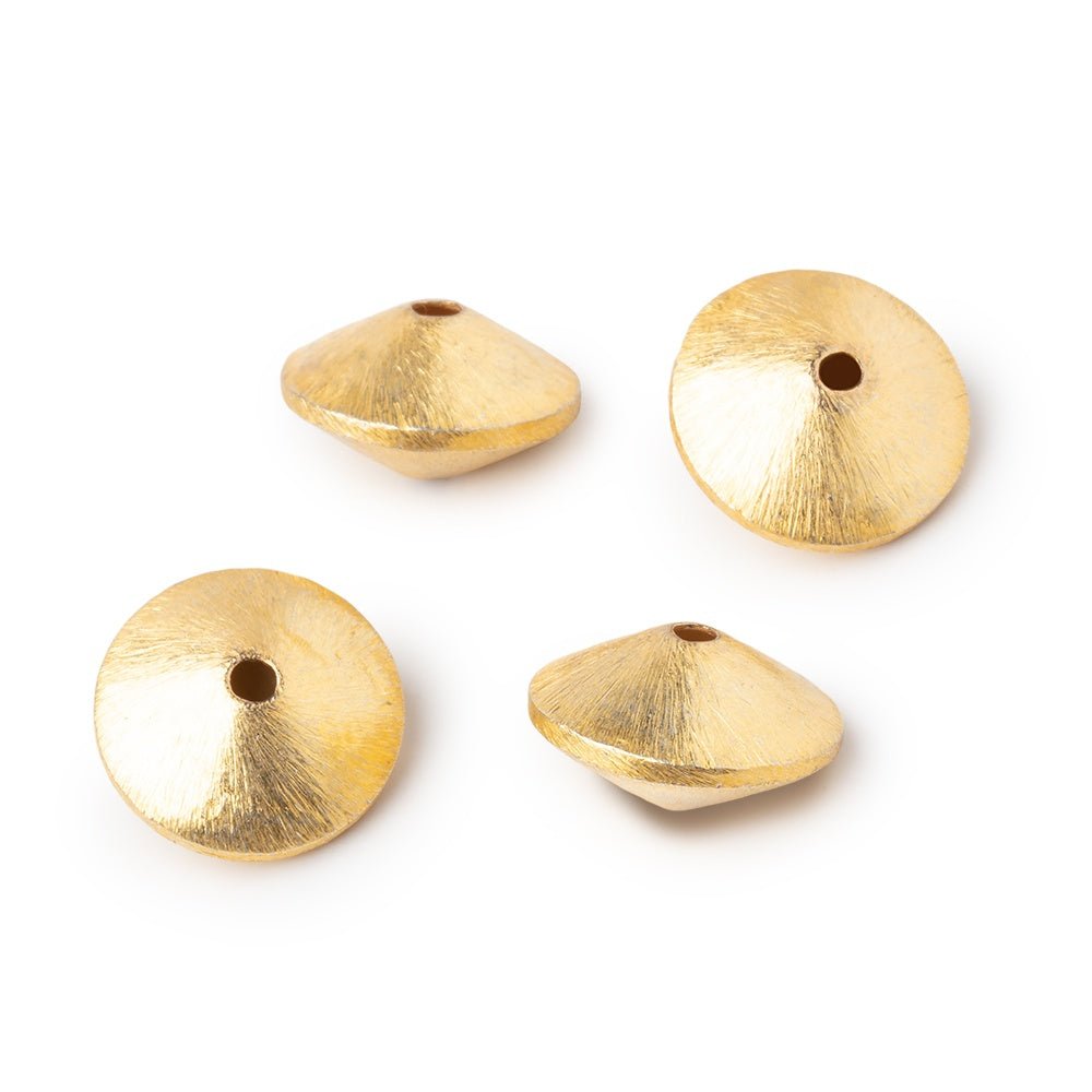 16mm 22kt Plated Copper Brushed Disc Beads Set of 4 pieces (ONLINE ORDER ONLY)