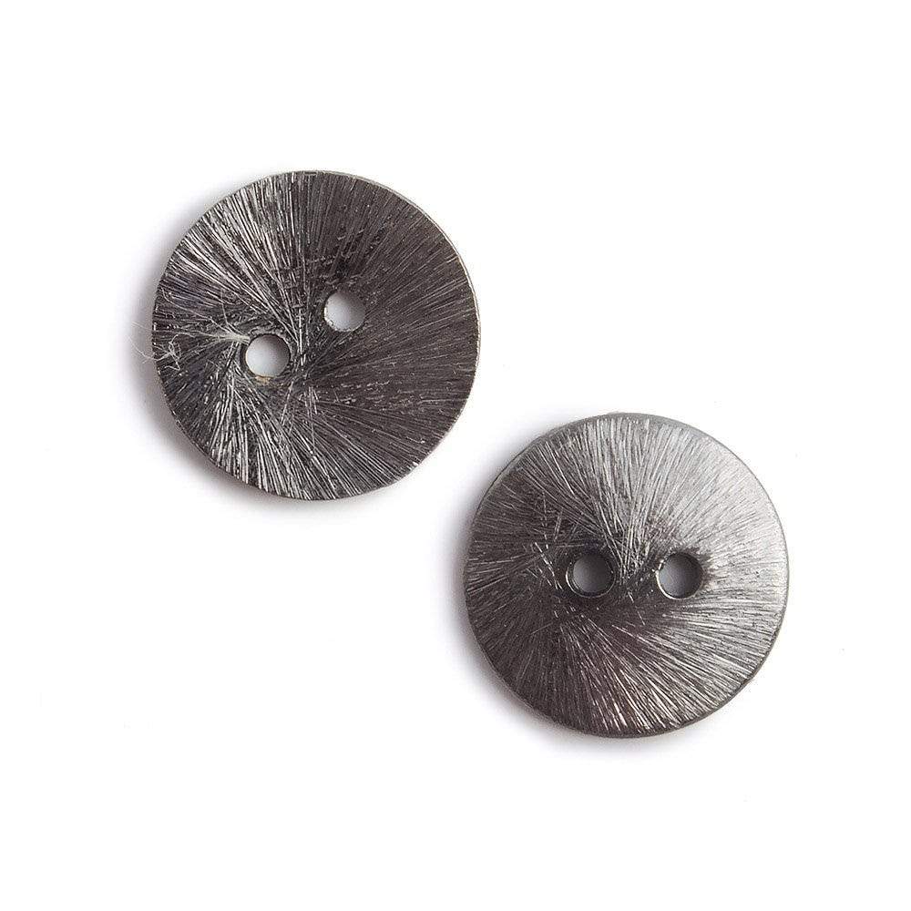 16mm Black Gold Round Button Brushed, 10 pieces (ONLINE ORDER ONLY)