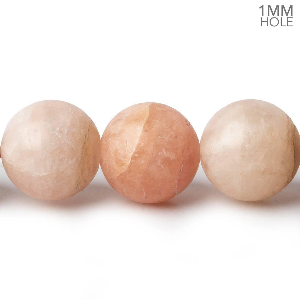 16mm Matte Morganite plain round beads 16 inch 24 pieces Large Hole (ONLINE ORDER ONLY)