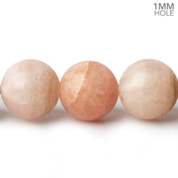16mm Matte Morganite plain round beads 16 inch 24 pieces Large Hole (ONLINE ORDER ONLY)