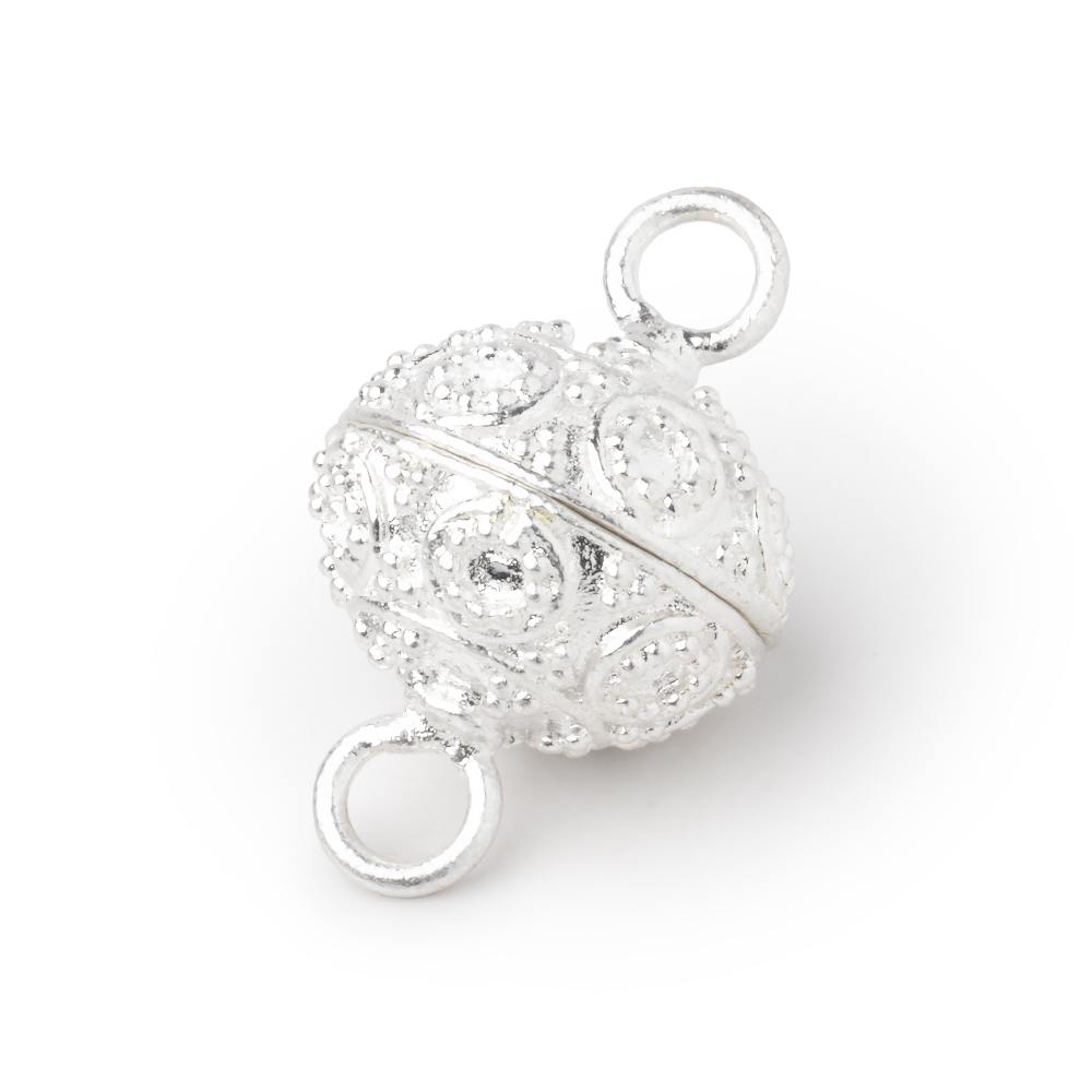 16mm Miligrain Circle Design Magnetic Clasp 1 piece (ONLINE ORDER ONLY)