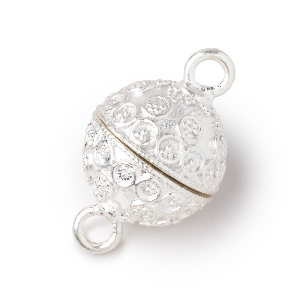 16mm Miligrain Circular Design Round Magnetic Clasp 1 piece (ONLINE ORDER ONLY)