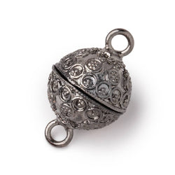 16mm Miligrain Circular Design Round Magnetic Clasp 1 piece (ONLINE ORDER ONLY)