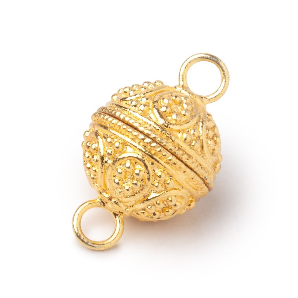 16mm Miligrain Tear Drop Design Round Magnetic Clasp 1 piece (ONLINE ORDER ONLY)