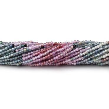 1.6mm Multi Color Sapphire Micro Faceted Round Beads 12.25 inch 218 pieces (ONLINE ORDER ONLY)