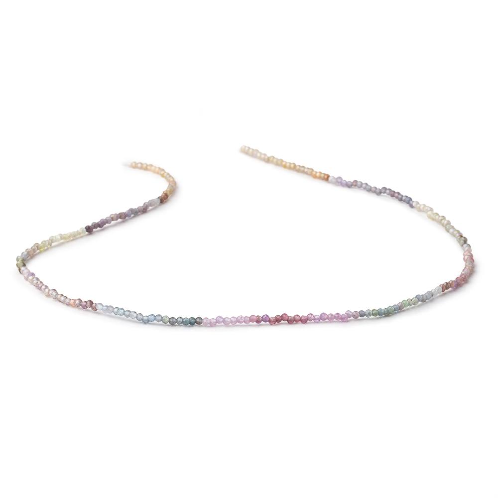 1.6mm Multi Color Sapphire Micro Faceted Round Beads 12.25 inch 218 pieces (ONLINE ORDER ONLY)