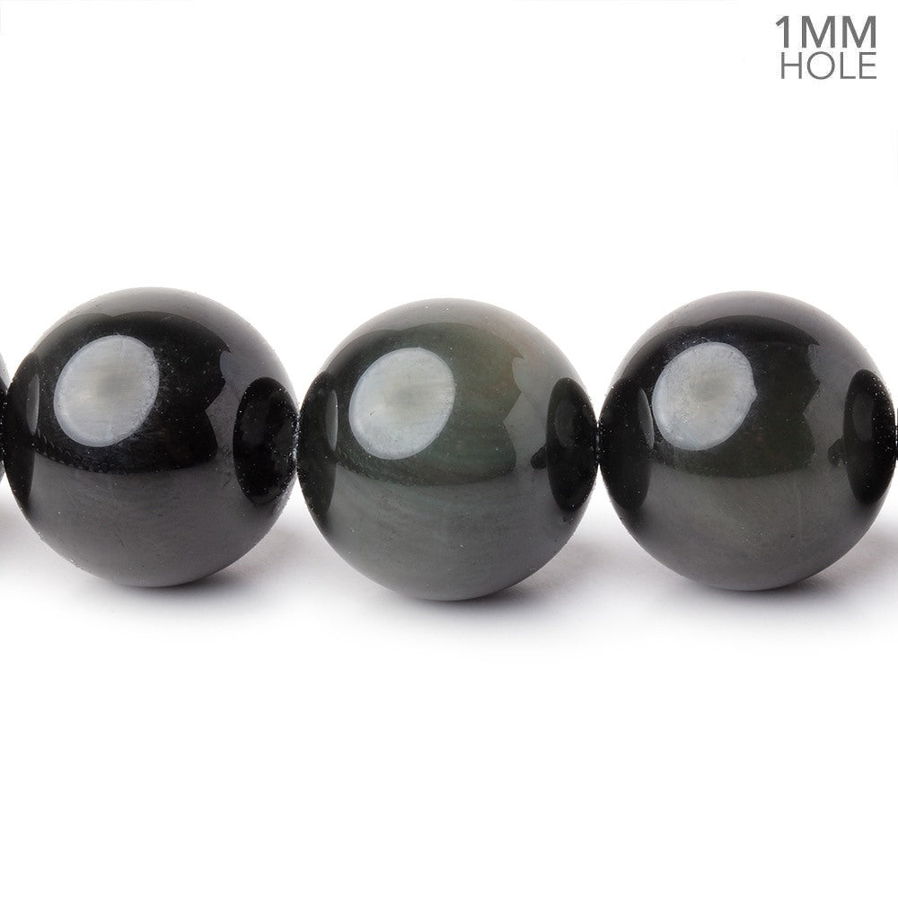 16mm Rainbow Obsidian Plain Round 16 inch 25 Beads 1mm Hole A (ONLINE ORDER ONLY)