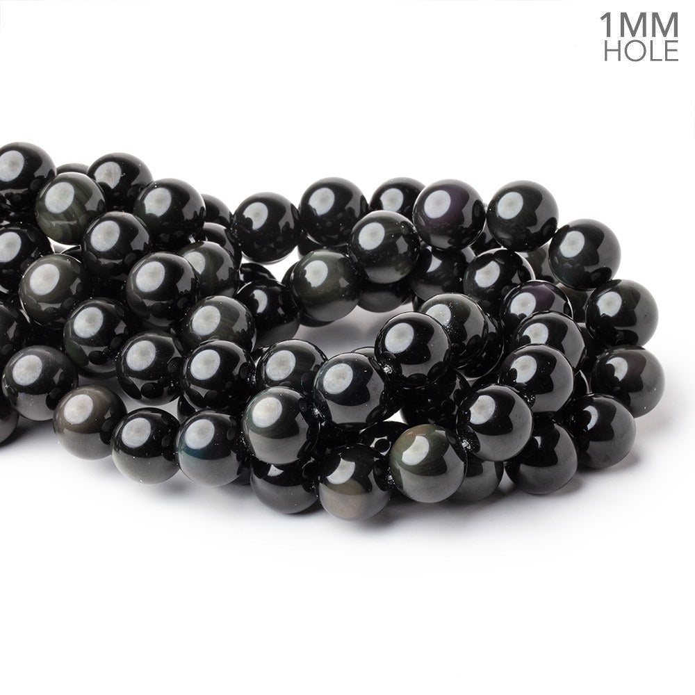 16mm Rainbow Obsidian Plain Round 16 inch 25 Beads 1mm Hole A (ONLINE ORDER ONLY)