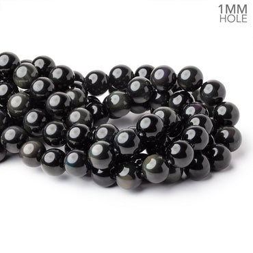16mm Rainbow Obsidian Plain Round 16 inch 25 Beads 1mm Hole A (ONLINE ORDER ONLY)