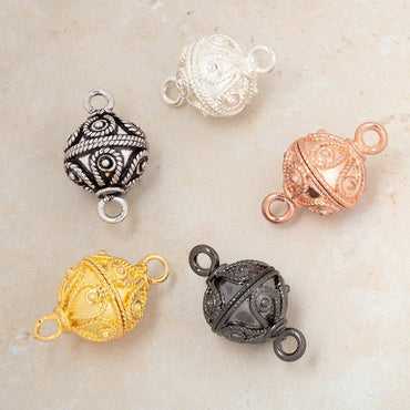 16mm Roped Tear Drop Design Round Magnetic Clasp 1 piece (ONLINE ORDER ONLY)