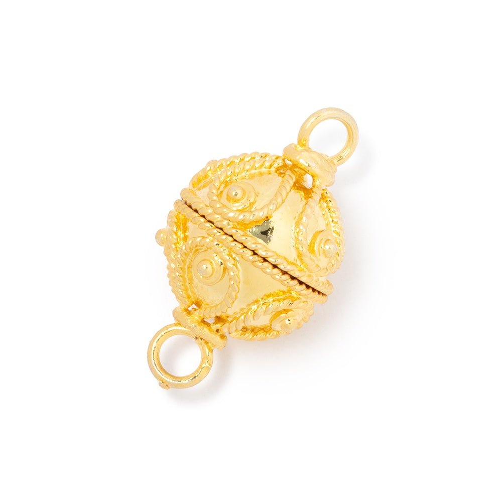 16mm Roped Tear Drop Design Round Magnetic Clasp 1 piece (ONLINE ORDER ONLY)