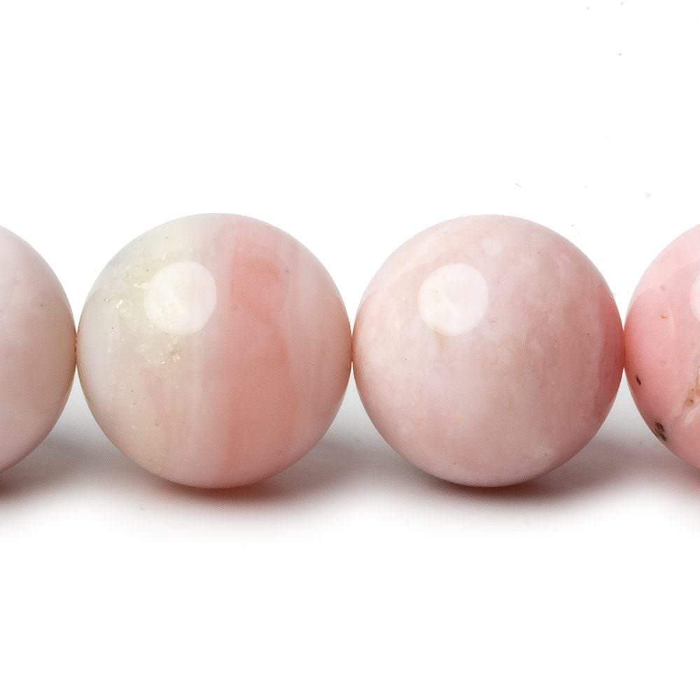 16mm Shaded Pink Peruvian Opal plain rounds 16 inch 25 beads AA (ONLINE ORDER ONLY)
