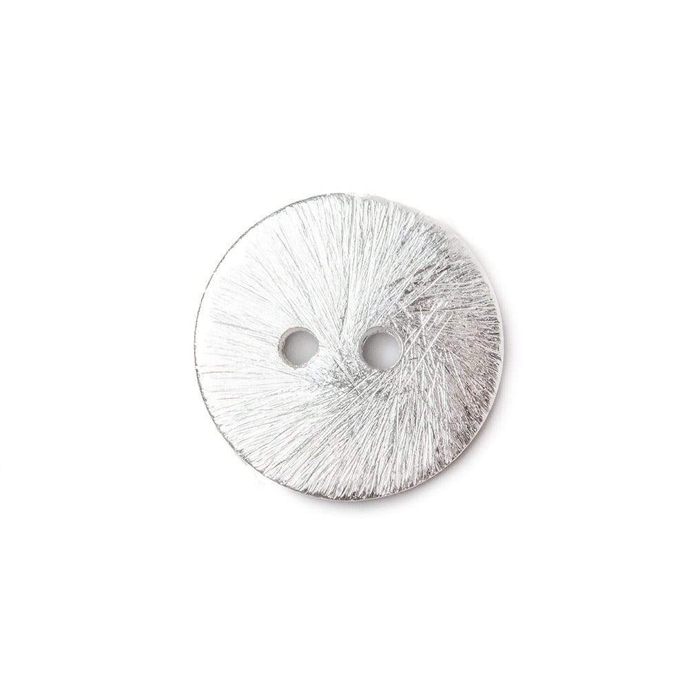16mm Silver plated Disc Button Brushed, 10 pieces (ONLINE ORDER ONLY)