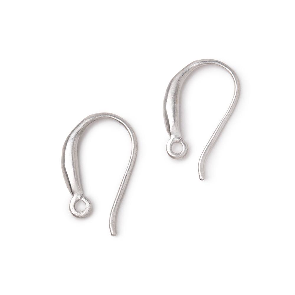 16mm Sterling Silver Earwire with a Satin Finish Set of 2 pieces (ONLINE ORDER ONLY)
