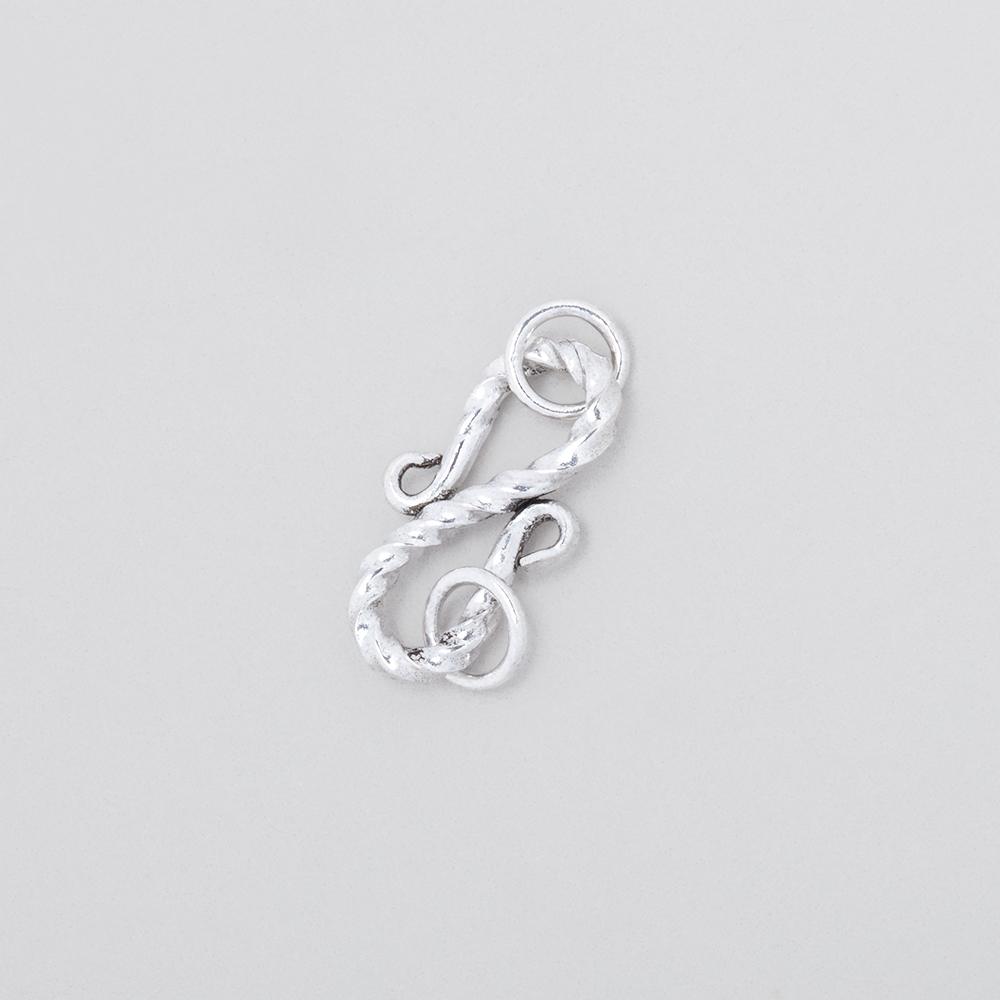 16x10mm Antiqued Sterling Silver Twisted S Hook 1 piece (ONLINE ORDER ONLY)