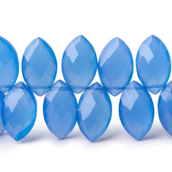 16x10mm Santorini Blue Chalcedony Faceted Marquise Beads 8 inch 40 pieces (ONLINE ORDER ONLY)