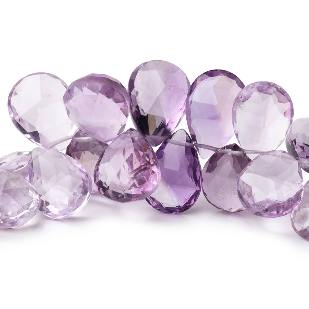 16x11mm Amethyst & Pink Amethyst Faceted Pear Beads 8 inch 40 pieces (ONLINE ORDER ONLY)