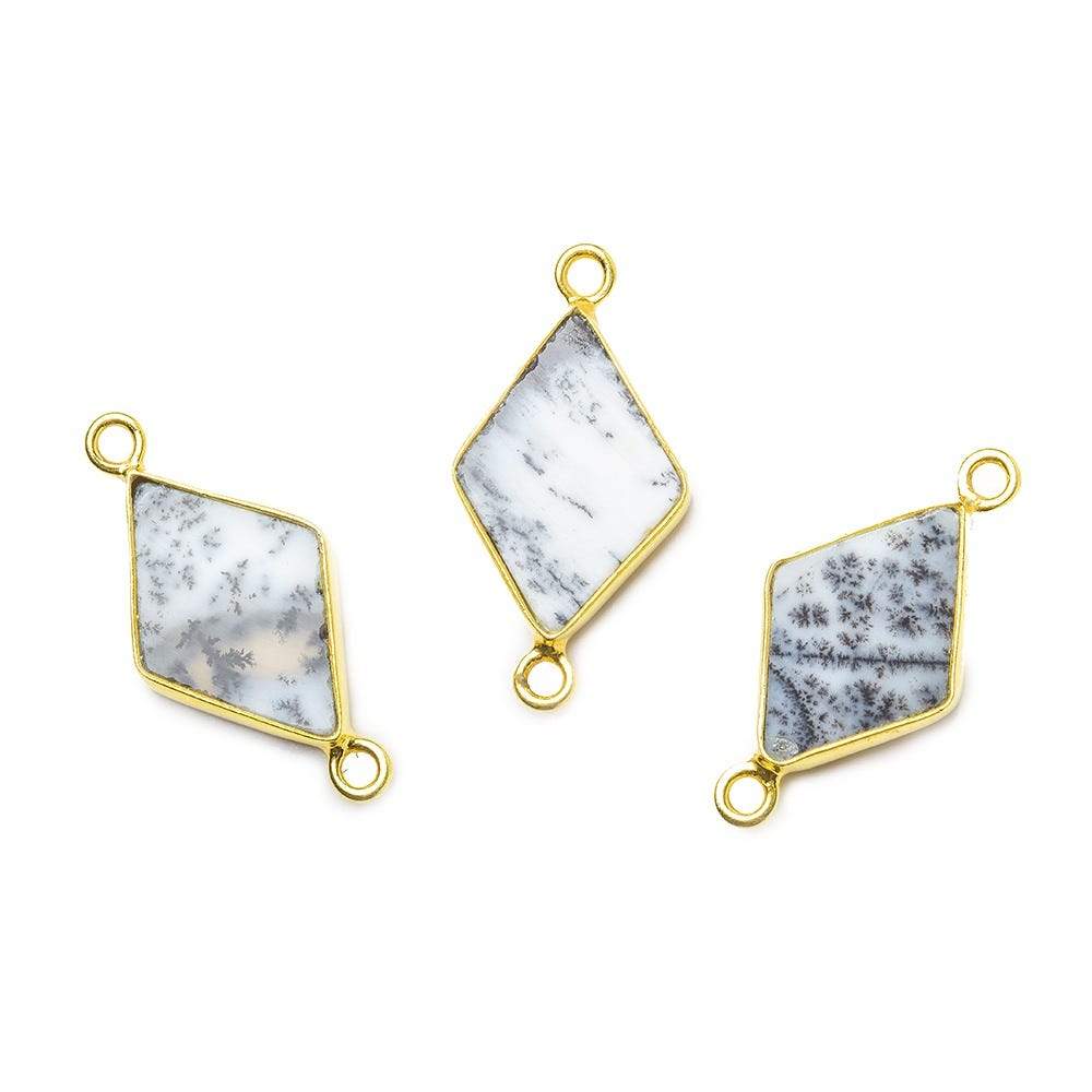 16x11mm Vermeil Bezel Dendritic Opal Kite Connector 1 piece (ONLINE ORDER ONLY)